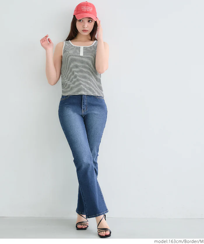 WEB限定セール ★1490円→550円ブラトップス OUT BRAヘンリーネック風カップ付きタンクトップ レディース メール便不可 - Image 14