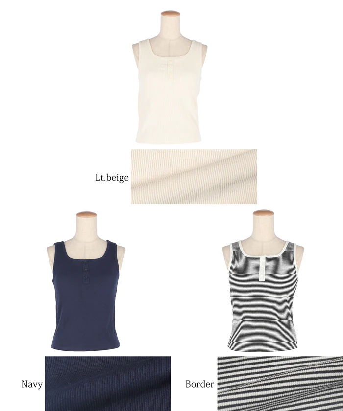 WEB限定セール ★1490円→550円ブラトップス OUT BRAヘンリーネック風カップ付きタンクトップ レディース メール便不可 - Image 20