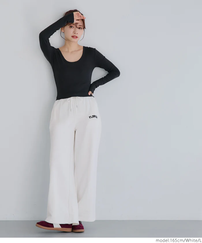 セール★2690円→990円 裏毛ロゴスウェットパンツ レディース メール便不可 - Image 12