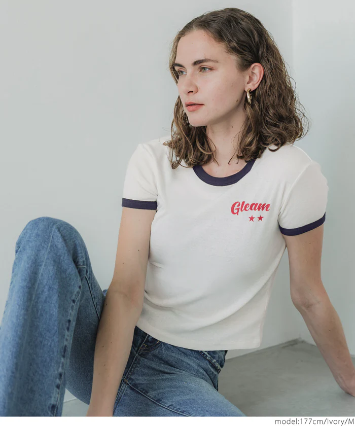セール★1290円→550円 ロゴリンガーTシャツ レディース メール便可 - Image 6