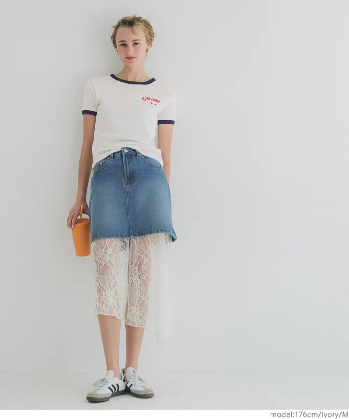 セール★1290円→550円 ロゴリンガーTシャツ レディース メール便可 - Image 7