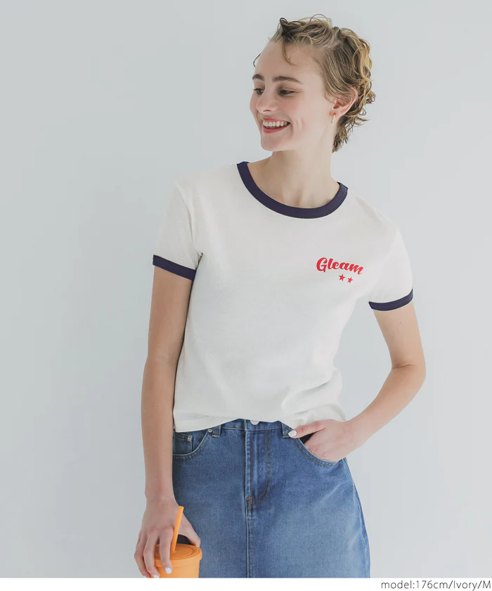 セール★1290円→550円 ロゴリンガーTシャツ レディース メール便可 - Image 8
