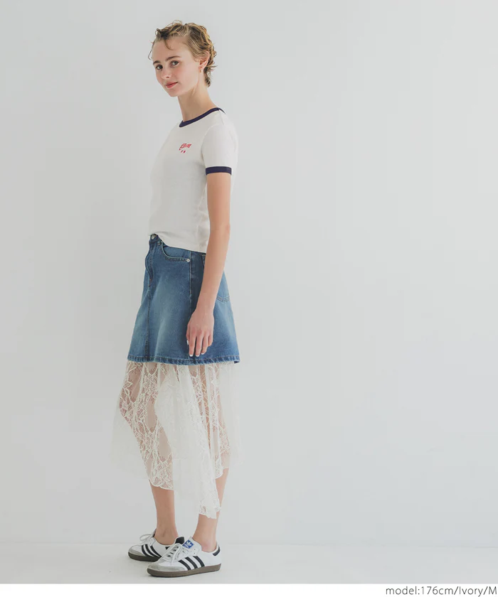セール★1290円→550円 ロゴリンガーTシャツ レディース メール便可 - Image 9