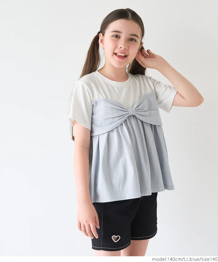 リボンベアトップ風Tシャツ キッズ メール便不可 coca コカ - Image 12