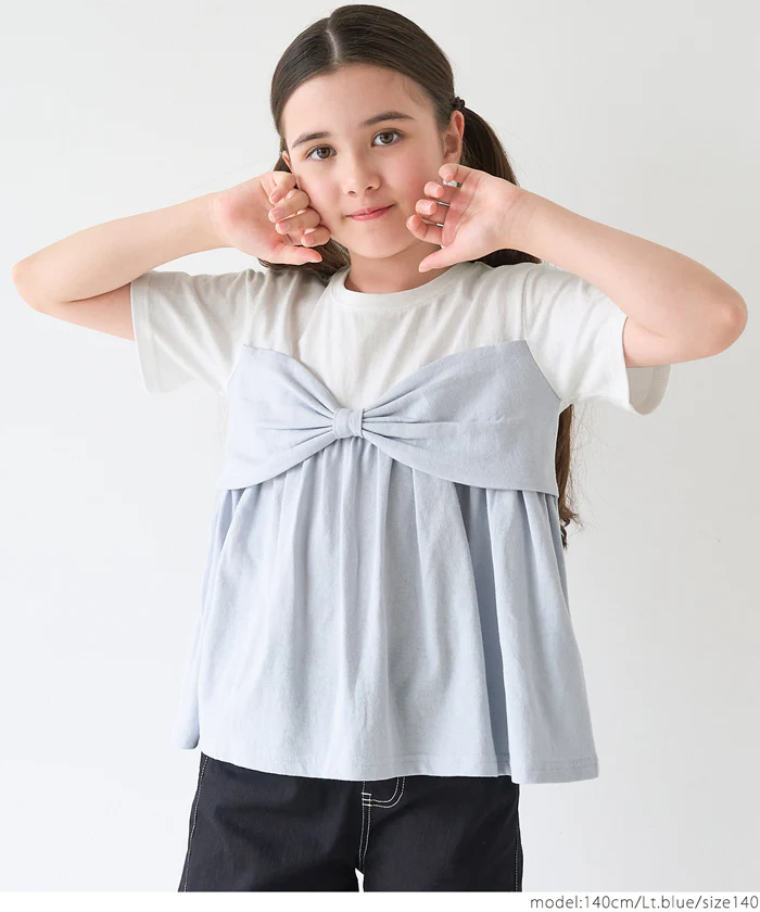 リボンベアトップ風Tシャツ キッズ メール便不可 coca コカ - Image 14