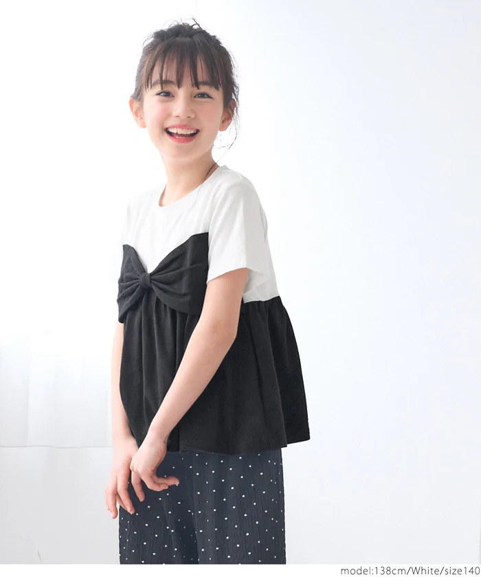 リボンベアトップ風Tシャツ キッズ メール便不可 coca コカ - Image 5