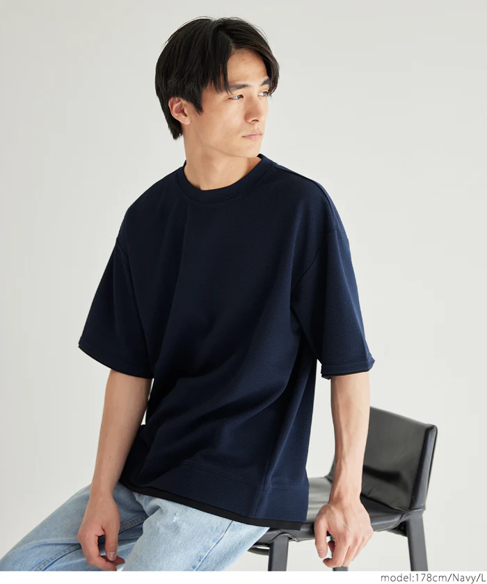 エンボスレイヤード風半袖Tシャツ メンズ メール便不可 coca コカ - Image 11