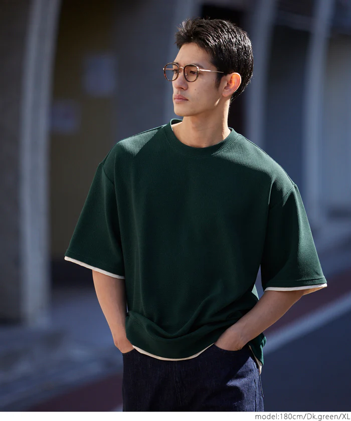 エンボスレイヤード風半袖Tシャツ メンズ メール便不可 coca コカ - Image 16