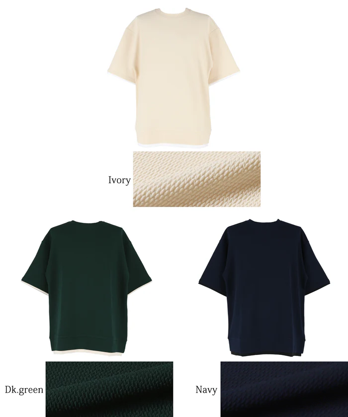 エンボスレイヤード風半袖Tシャツ メンズ メール便不可 coca コカ - Image 18