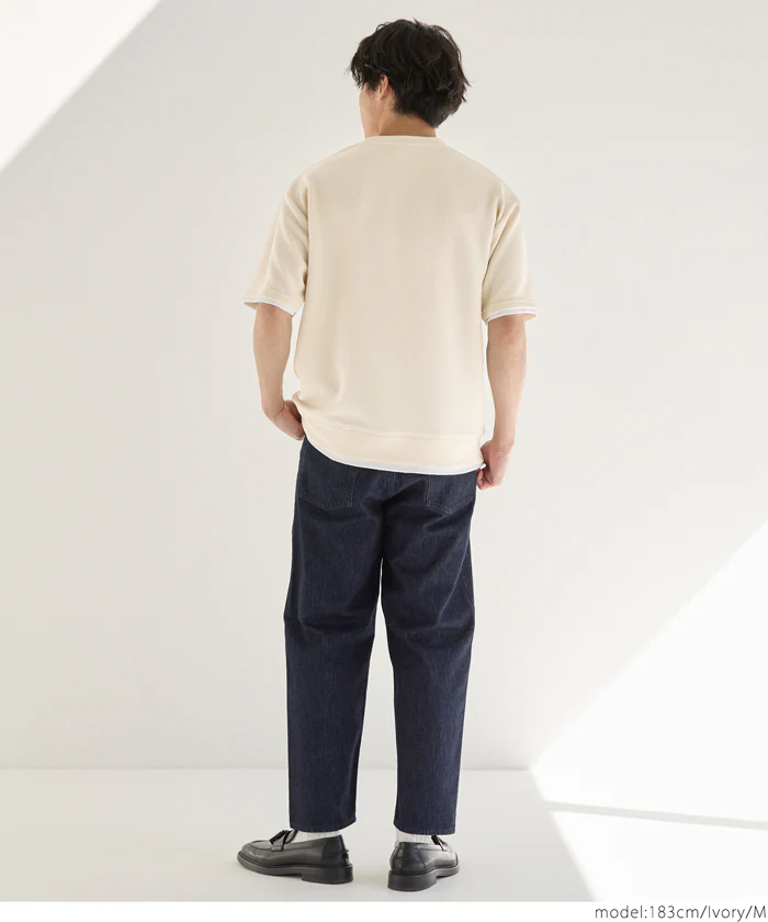 エンボスレイヤード風半袖Tシャツ メンズ メール便不可 coca コカ - Image 4