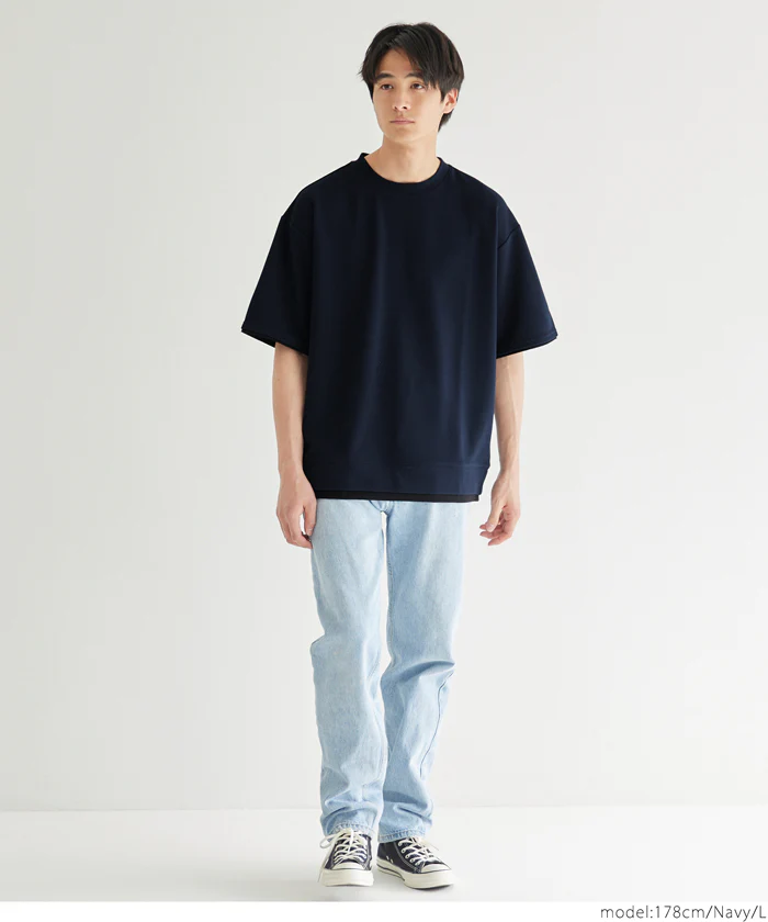 エンボスレイヤード風半袖Tシャツ メンズ メール便不可 coca コカ - Image 7