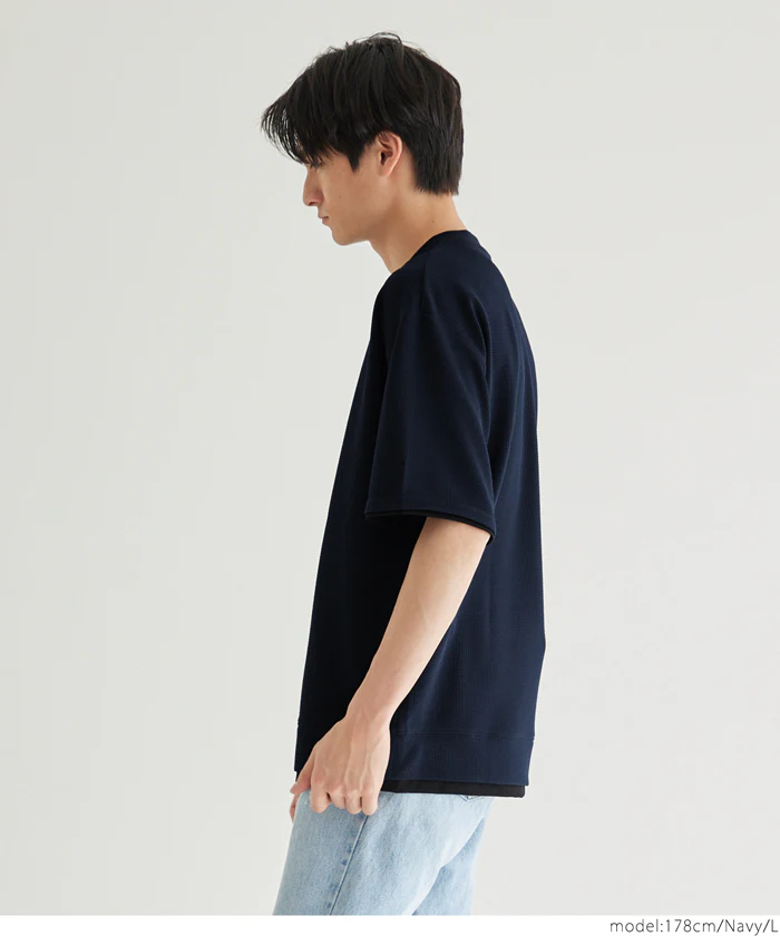 エンボスレイヤード風半袖Tシャツ メンズ メール便不可 coca コカ - Image 8