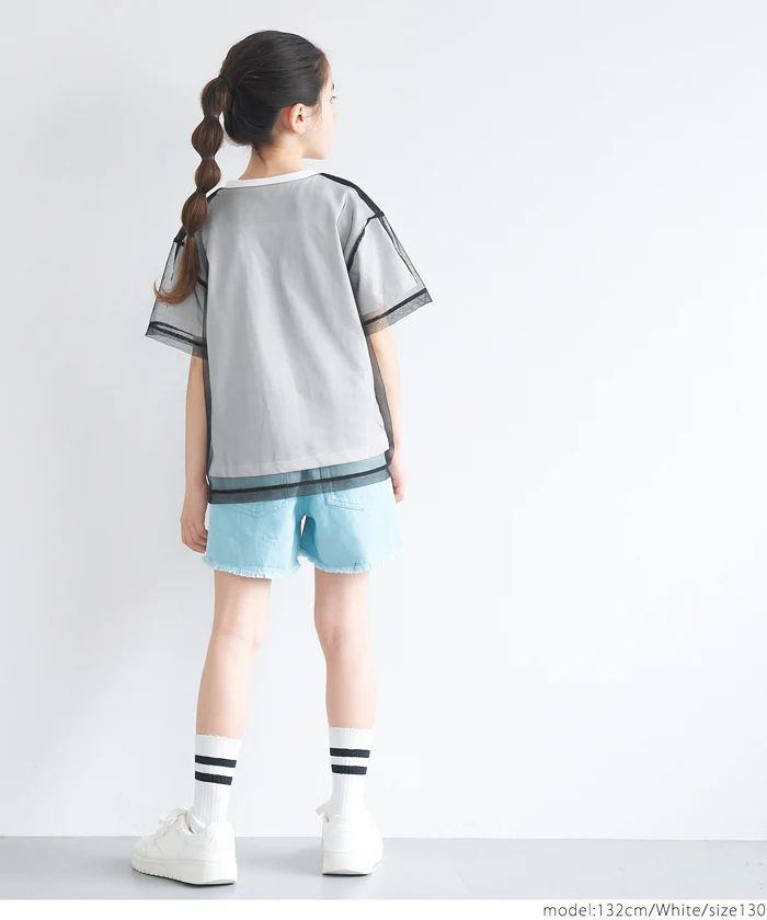 セール★1490円→550円 チュールレイヤードTシャツ キッズ メール便不可 - Image 4