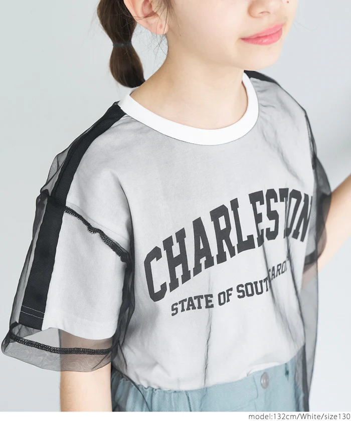 セール★1490円→550円 チュールレイヤードTシャツ キッズ メール便不可 - Image 6