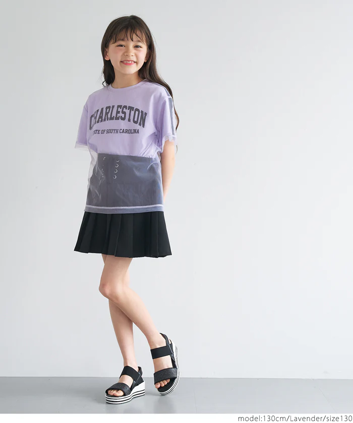 セール★1490円→550円 チュールレイヤードTシャツ キッズ メール便不可 - Image 7