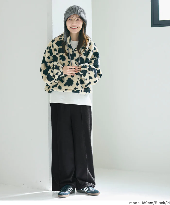 エンボスセンターシームワイドパンツ レディース メール便不可 - Image 4