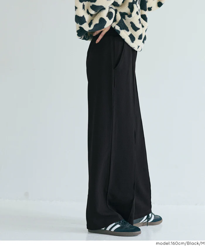 エンボスセンターシームワイドパンツ レディース メール便不可 - Image 5