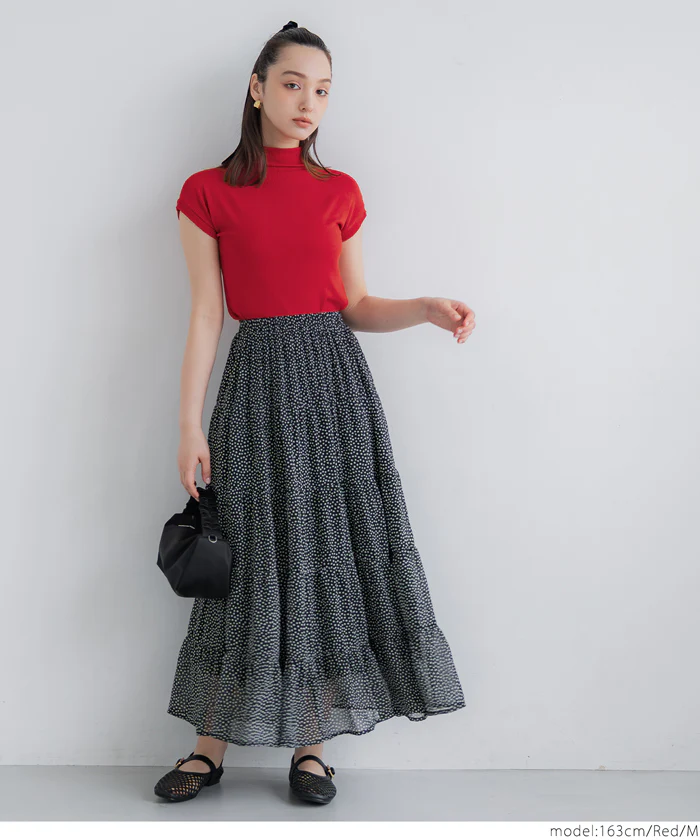 テレコリブハイネックTシャツ レディース メール便可 - Image 11
