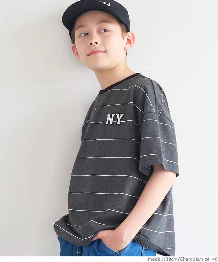 セール★1290円→990円ボーダーワッペンTシャツ キッズ メール便不可 - Image 3