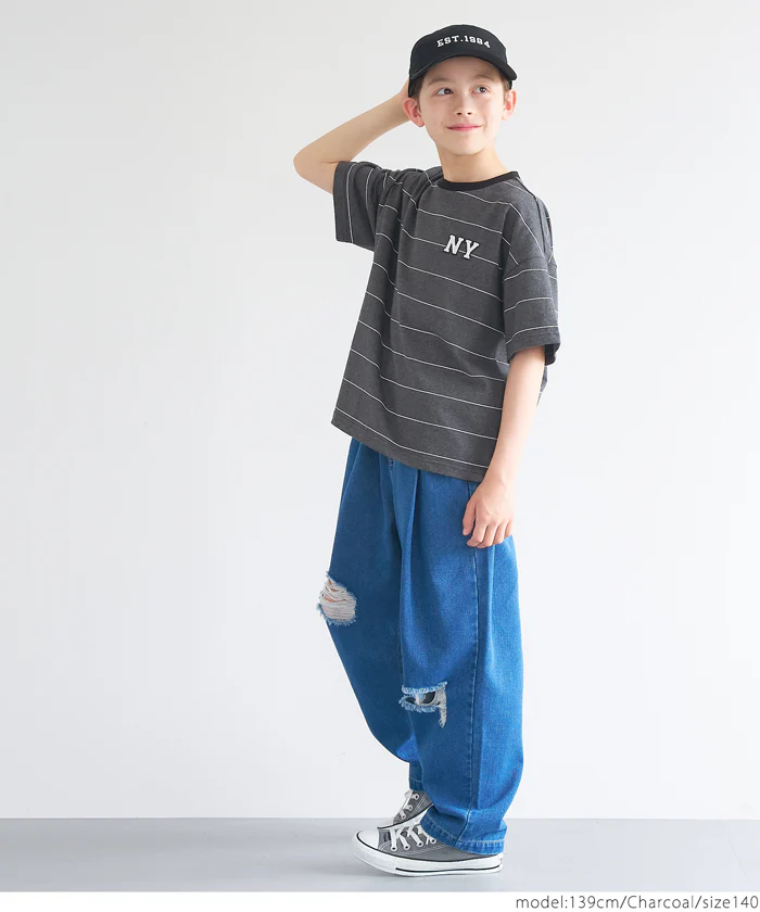 セール★1290円→990円ボーダーワッペンTシャツ キッズ メール便不可 - Image 5