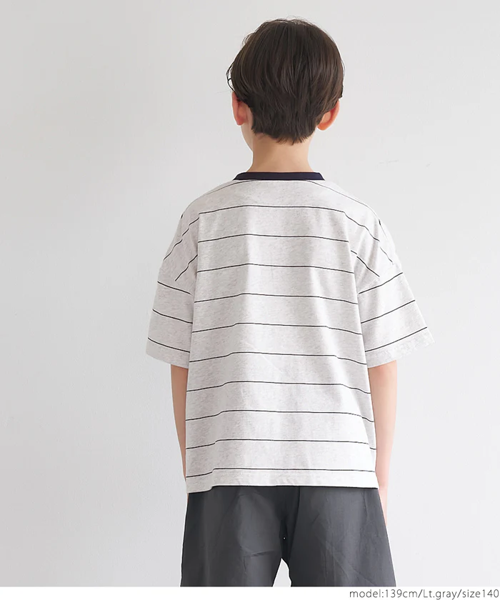 セール★1290円→990円ボーダーワッペンTシャツ キッズ メール便不可 - Image 8