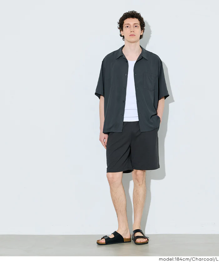 インレイ裏毛スウェットハーフパンツ メンズ レディース メール便不可 - Image 11