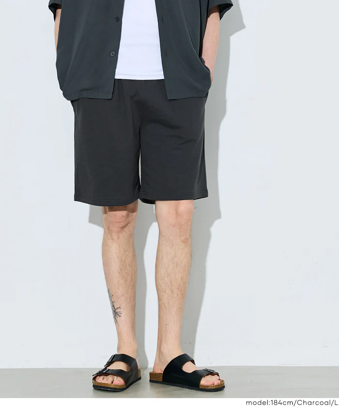インレイ裏毛スウェットハーフパンツ メンズ レディース メール便不可 - Image 12