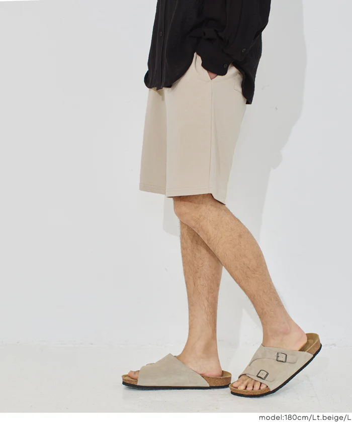 インレイ裏毛スウェットハーフパンツ メンズ レディース メール便不可 - Image 3