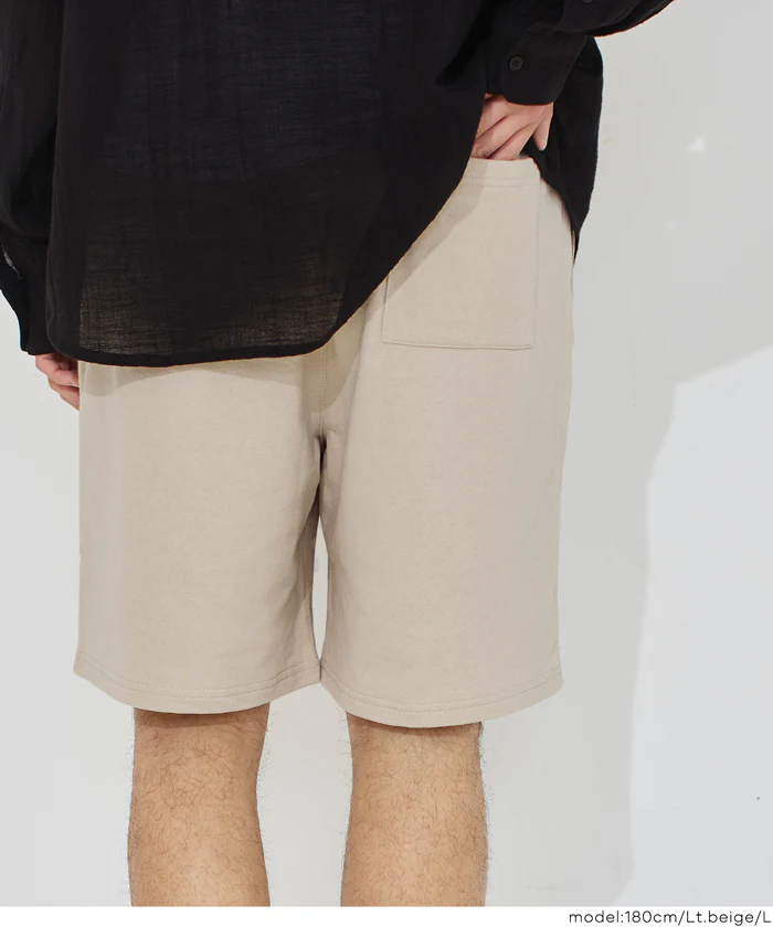 インレイ裏毛スウェットハーフパンツ メンズ レディース メール便不可 - Image 5