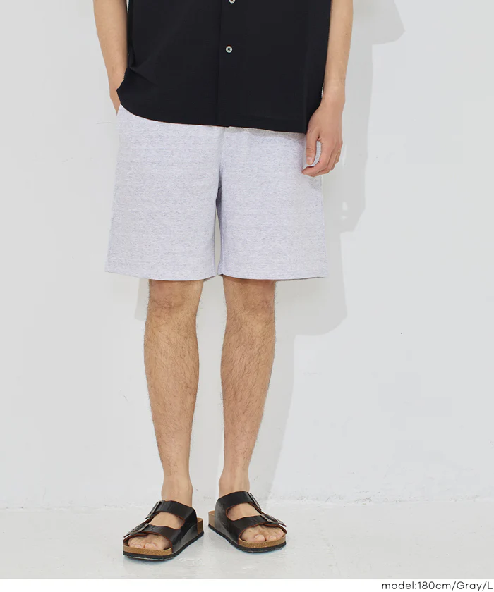 インレイ裏毛スウェットハーフパンツ メンズ レディース メール便不可 - Image 7