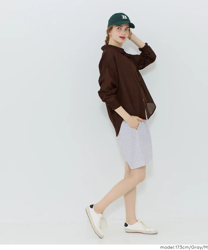 インレイ裏毛スウェットハーフパンツ メンズ レディース メール便不可 - Image 8