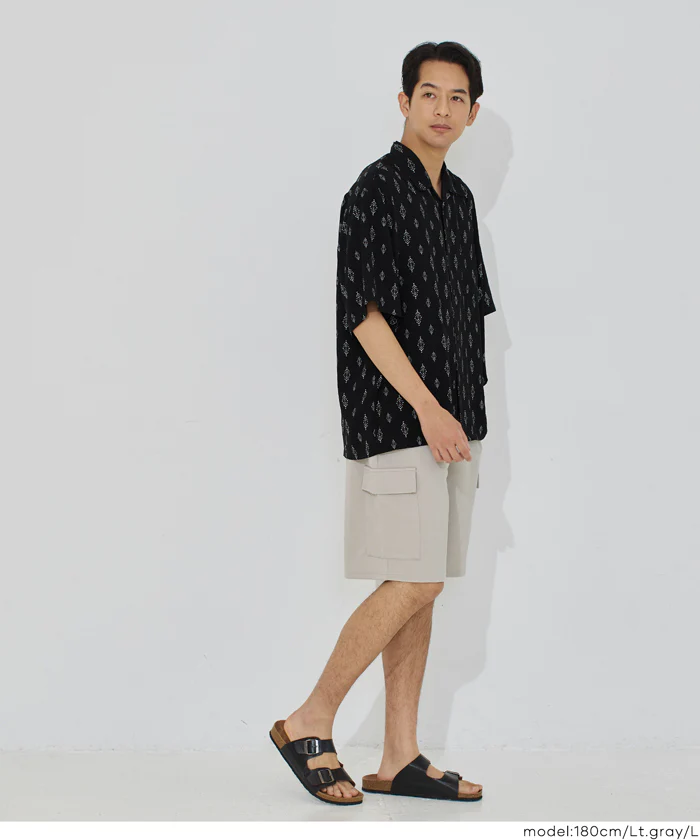 エンボスカーゴハーフショーツ メンズ メール便不可 - Image 5
