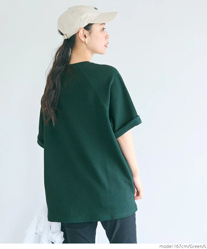 セール★1990円→1490円 エンボスワイドラグランTシャツ メンズ レディース メール便不可 - Image 10