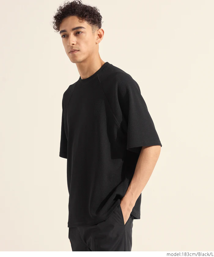 セール★1990円→1490円 エンボスワイドラグランTシャツ メンズ レディース メール便不可 - Image 13