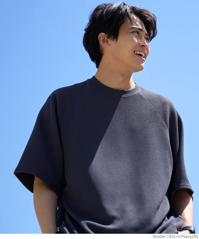 セール★1990円→1490円 エンボスワイドラグランTシャツ メンズ レディース メール便不可 - Image 19