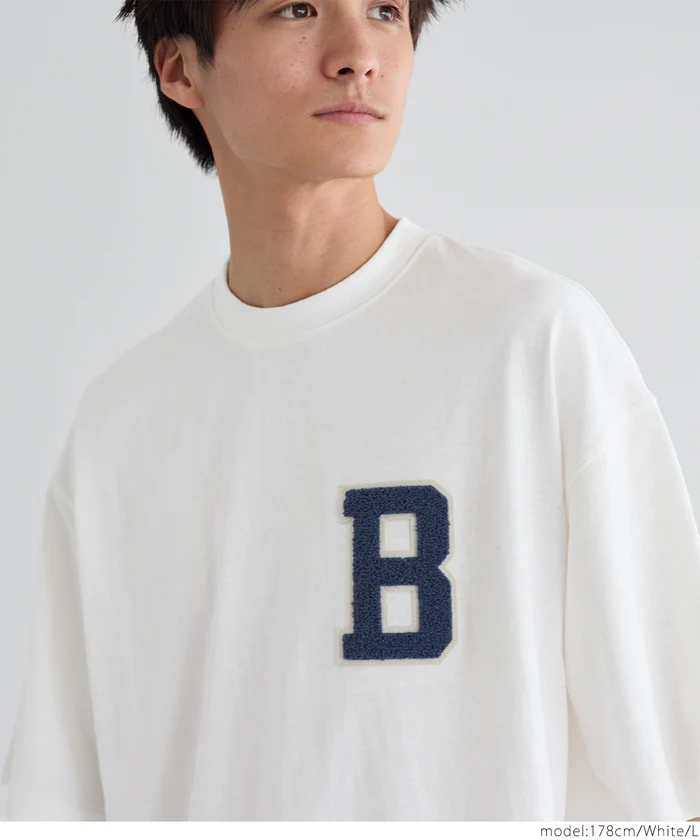 サガラ刺繍レタードワッペン半袖Tシャツ メンズ レディース メール便不可 - Image 10