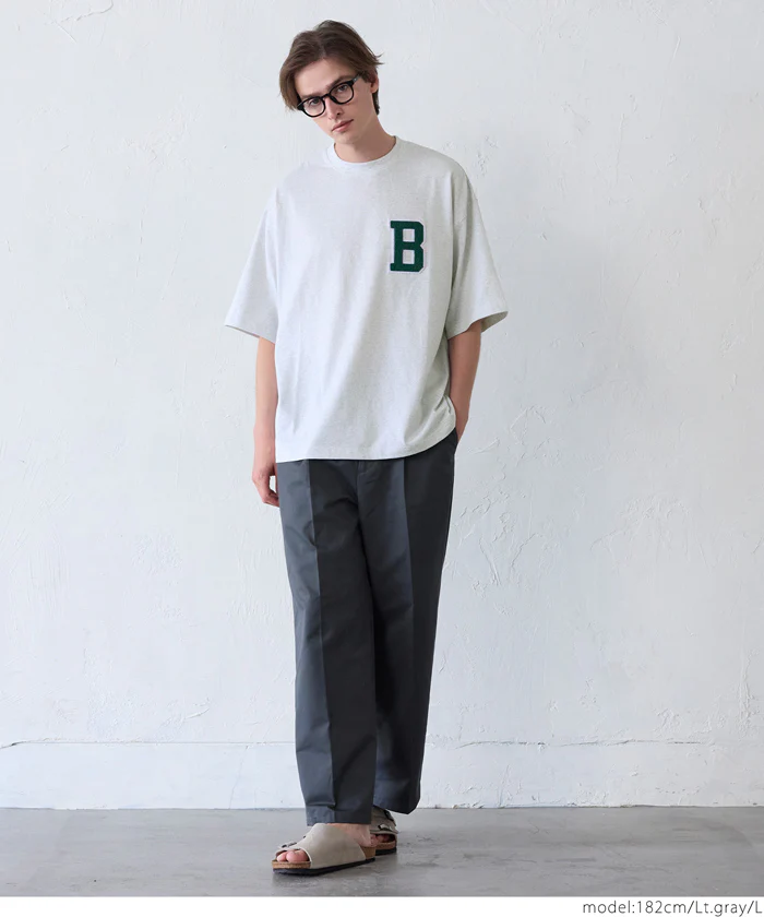 サガラ刺繍レタードワッペン半袖Tシャツ メンズ レディース メール便不可 - Image 11