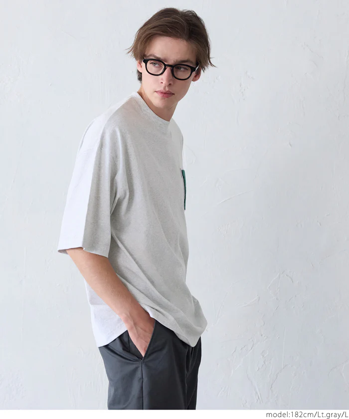サガラ刺繍レタードワッペン半袖Tシャツ メンズ レディース メール便不可 - Image 12