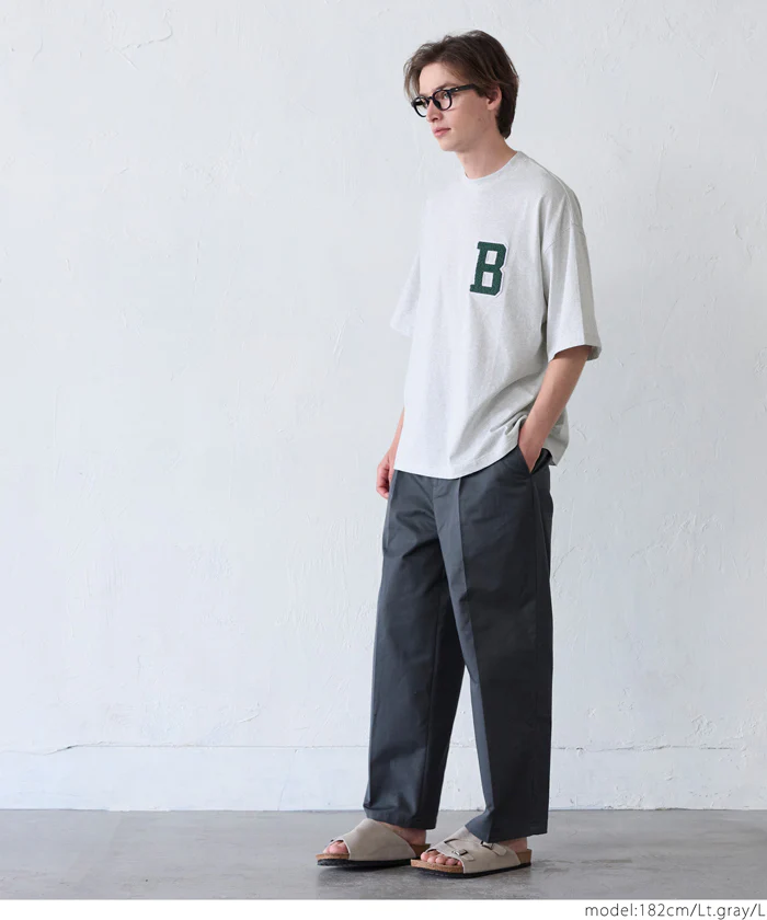 サガラ刺繍レタードワッペン半袖Tシャツ メンズ レディース メール便不可 - Image 13