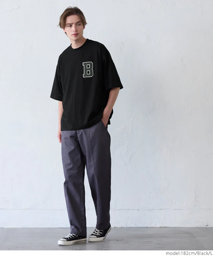 サガラ刺繍レタードワッペン半袖Tシャツ メンズ レディース メール便不可 - Image 15