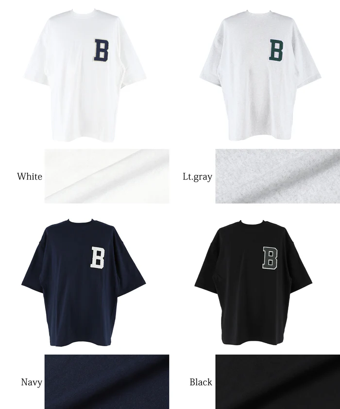 サガラ刺繍レタードワッペン半袖Tシャツ メンズ レディース メール便不可 - Image 20