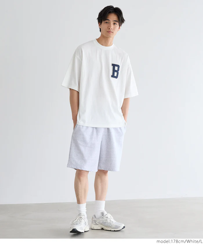 サガラ刺繍レタードワッペン半袖Tシャツ メンズ レディース メール便不可 - Image 7