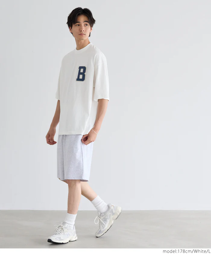 サガラ刺繍レタードワッペン半袖Tシャツ メンズ レディース メール便不可 - Image 9