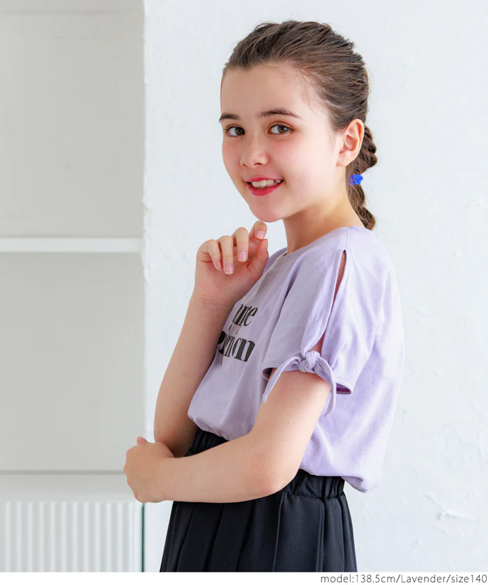 袖リボン結びTシャツ キッズ メール便可 - Image 11