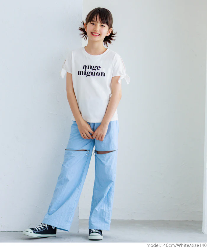 袖リボン結びTシャツ キッズ メール便可 - Image 2