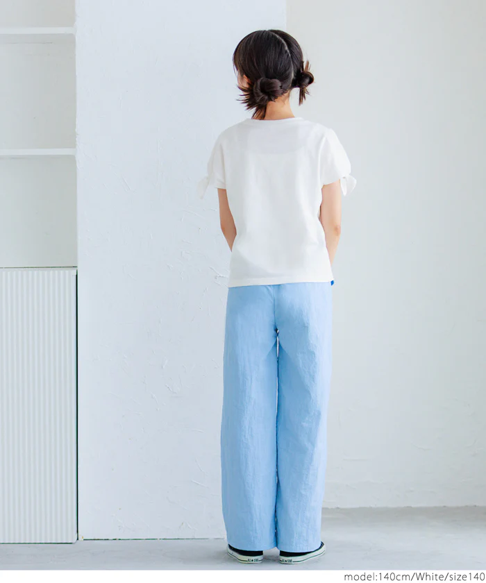 袖リボン結びTシャツ キッズ メール便可 - Image 4