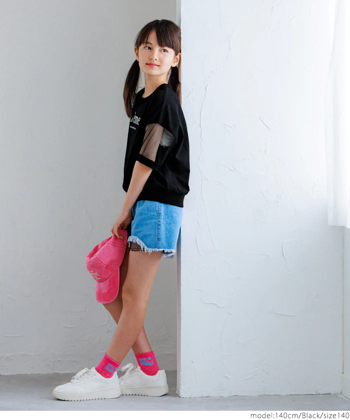 袖シアーロゴTシャツ キッズ メール便可 - Image 10