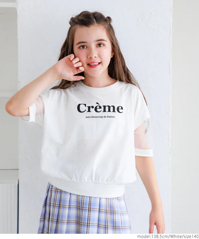 袖シアーロゴTシャツ キッズ メール便可 - Image 2