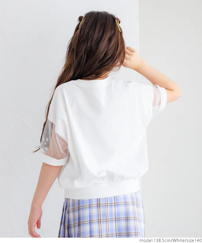 袖シアーロゴTシャツ キッズ メール便可 - Image 4