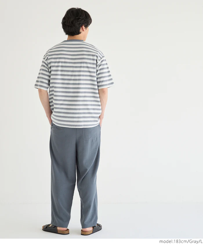 セール★1690円→990円 マルチボーダー半袖Tシャツ メンズ メール便不可 - Image 5
